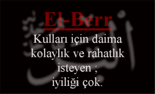 EL-BERR İsminin Anlamı ve Faydası