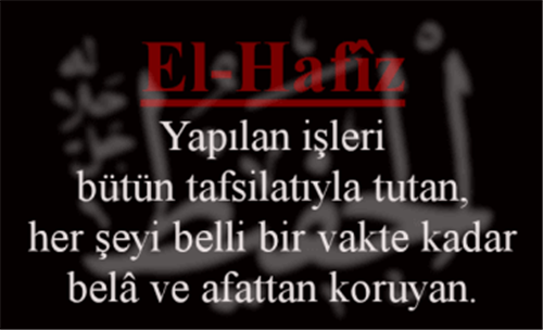EL-HAFÎYZU İsmini Zikretmenin Faydası